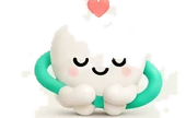 Flosso mascot calm and encouraging